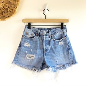 Levi’s Buttonfly Distressed Cutoff Shorts Size 24